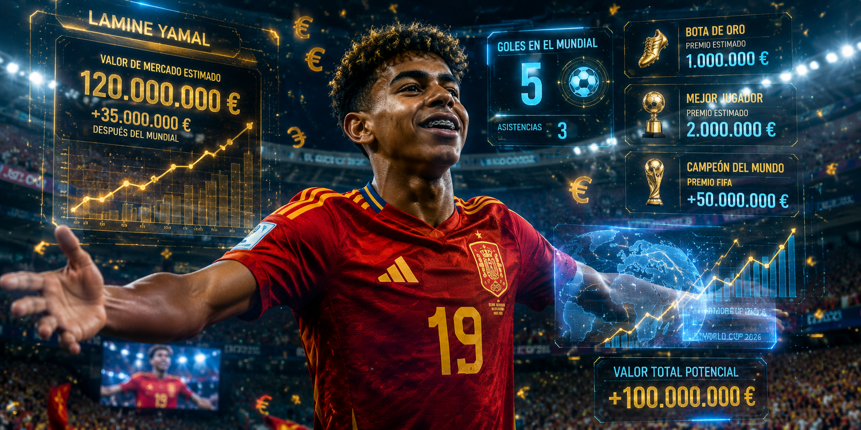 Cada gol de Lamine Yamal puede valer millones